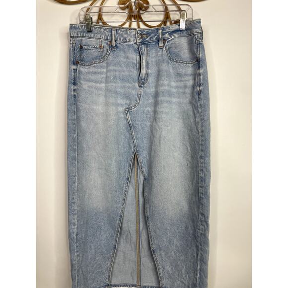 American Eagle High Rise Maxi jean skirt denim 8 - Picture 3 of 8